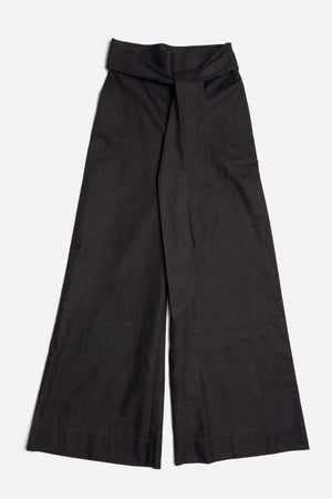 ZOEY BELTED PANT - CHARCOAL